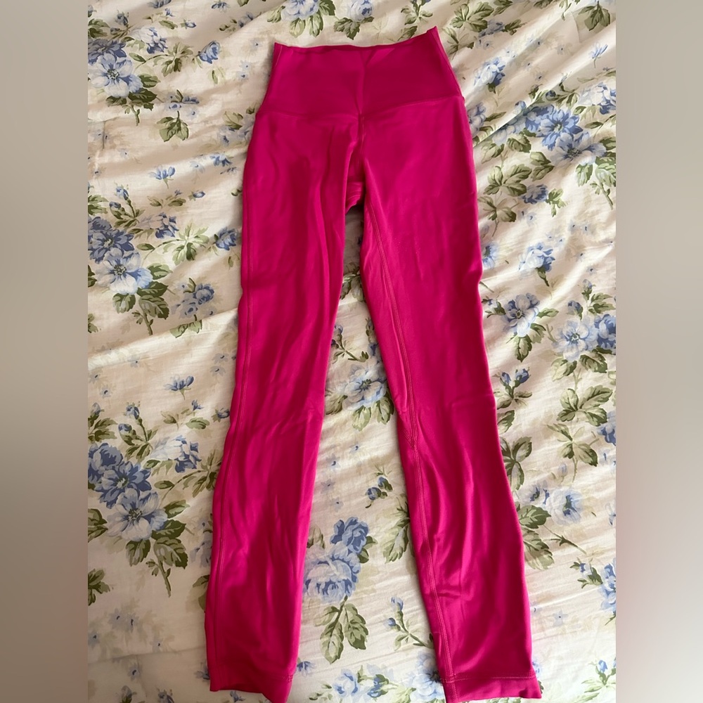 Sonic pink lululemon align leggings 25’ inseam